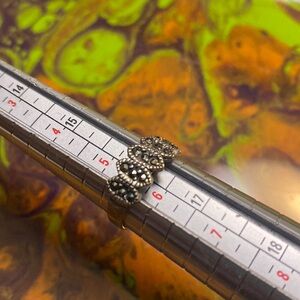 Vintage 925 sterling silver Marcasite ring 5.5